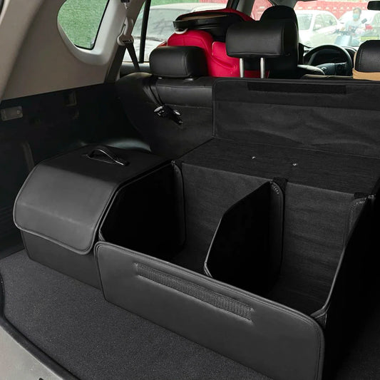 Organiseur de coffre pliable en cuir